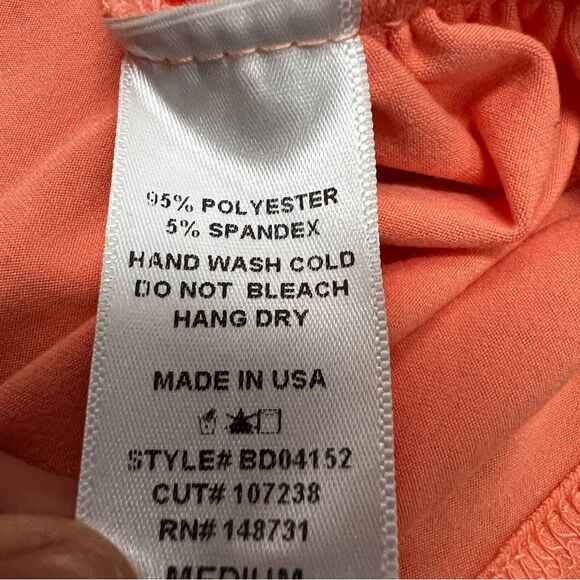 Blue Blush Asymmetrical Tangerine Mini Bodycon Ruched Side Dress Size Medium NWT - Picture 6 of 10